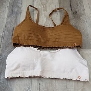 Danskin Brown and Cream Bras